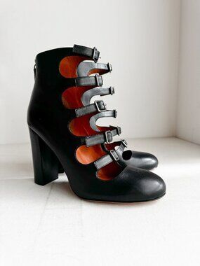 Marc by Marc Jacobs Lambskin Leather Buckle detail Heels 39.5